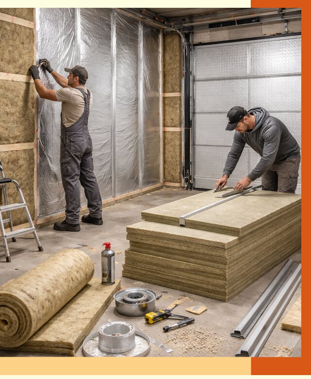 Утепление гаража в Вязниках от 4807 руб/м2 — комплексное утепление ворот и стен | ТепломастерВзн