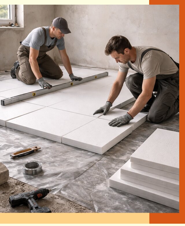 Утепление бетонного пола в Вязниках от 2671 руб/м2 — монтаж и цена | ТепломастерВзн