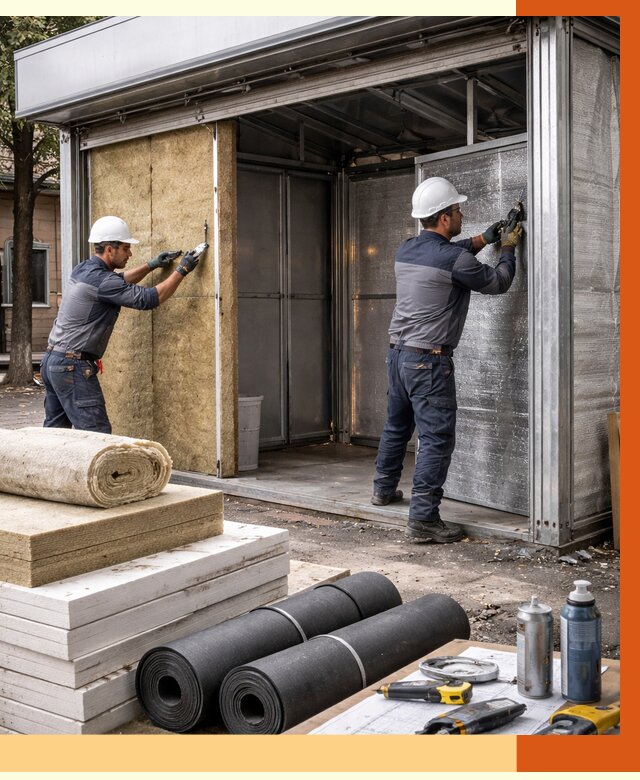 Утепление павильона шаурма в Вязниках под ключ от 1282 руб. за м² | ТепломастерВзн