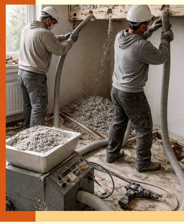 Заполнение пустот перекрытий пеной и наполнителями в Вязниках