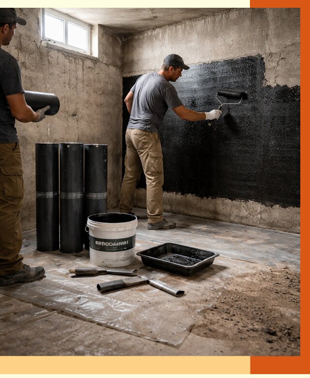 Гидроизоляция подвала в Вязниках от 3739 руб. под ключ | Профессионально — ТепломастерВзн