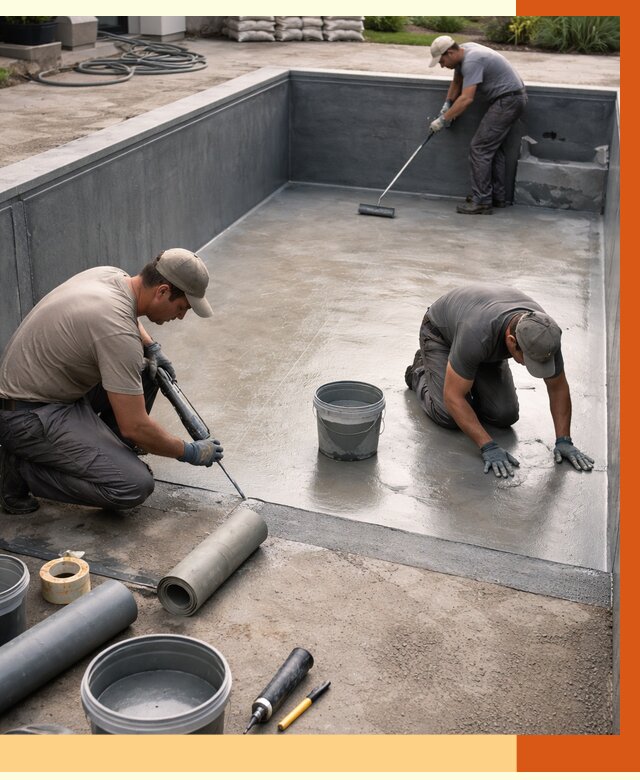 Профессиональная гидроизоляция бассейна в Вязниках от 6944 руб. за м2 | ТепломастерВзн